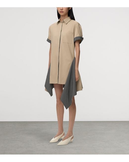 Loewe Natural Wrapped Short-Sleeve Shirtdress