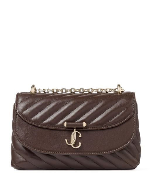 Jimmy Choo Brown Leather Curve Cross-Body Bag