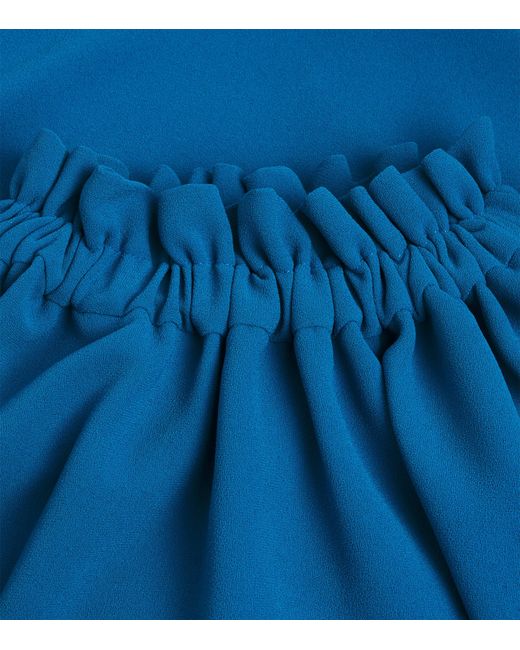 Edeline Lee Blue Ruff Blouse