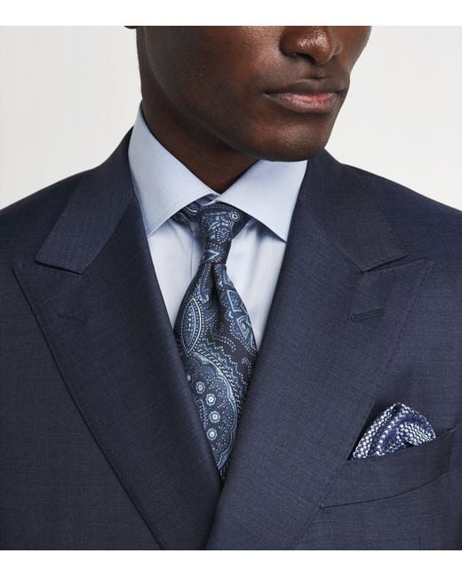 Ralph Lauren Blue Mulberry Paisley Silk Tie for men