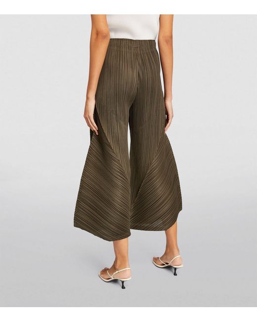 Pleats Please Issey Miyake Brown Thicker Bottoms 2 Flared Trousers
