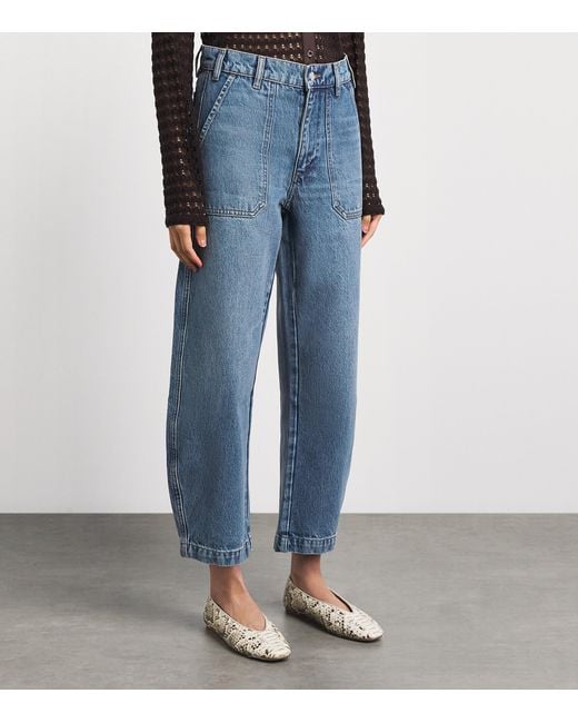 FRAME Blue The Ranger Wide Jeans