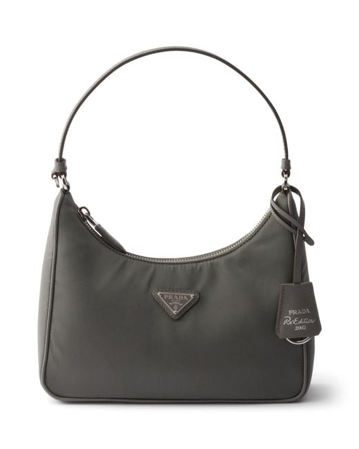 Prada Gray Re-Nylon Re-Edition 2005 Shoulder Bag