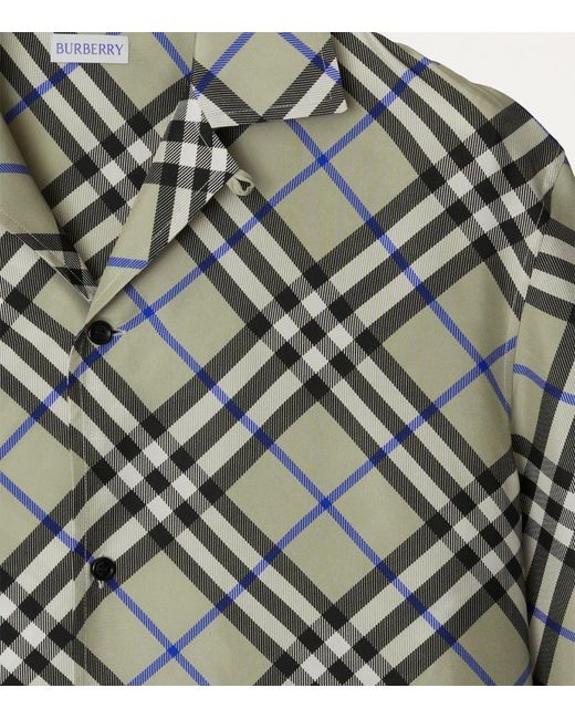Burberry Oversized Check Shirt in Grey for Men Lyst UK