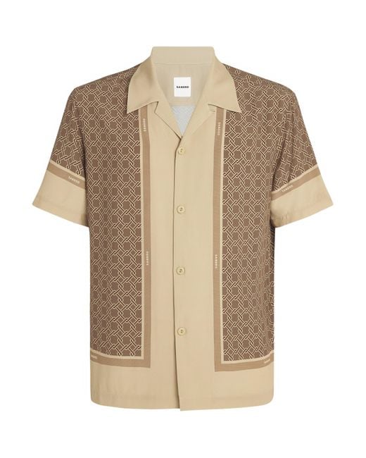 Sandro Natural Satin Patterned Shirt for men