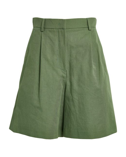 Weekend by Maxmara Green Cotton Tailored Ecuba Shorts
