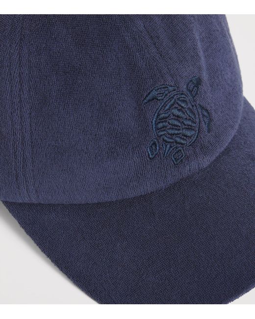 Vilebrequin Blue Embroidered Turtle Baseball Cap for men