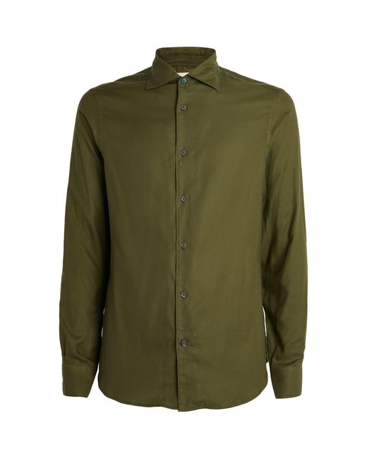 Paul Smith Green Lyocell Long-sleeve Shirt for men