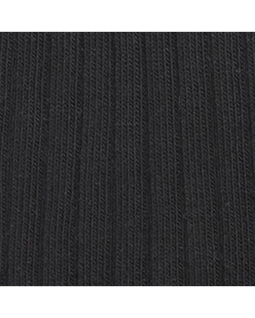 Falke Black Stretch-Cotton Ribbed Socks