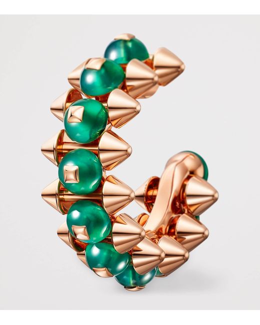 Cartier White And Agate Clash De Hoop Earrings