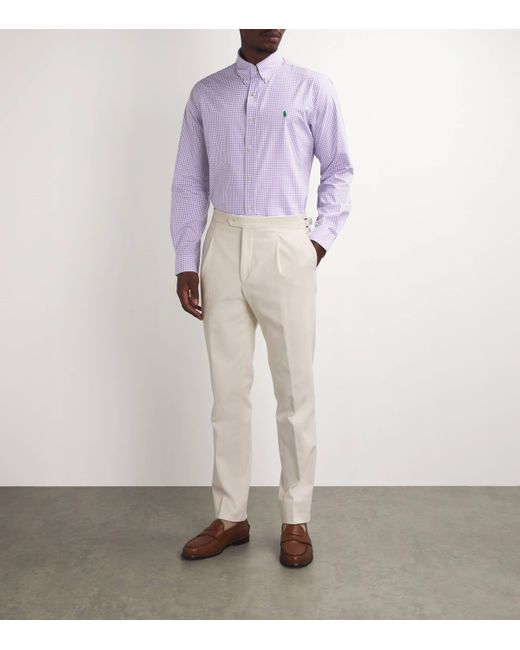 Polo Ralph Lauren Purple Button-Down Gingham Shirt for men