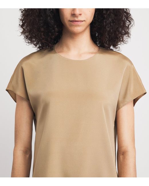 Lafayette 148 New York Natural Silk-Blend T-Shirt