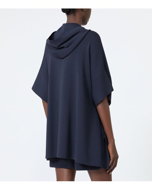 Max Mara Blue Zip-Up Hoodie