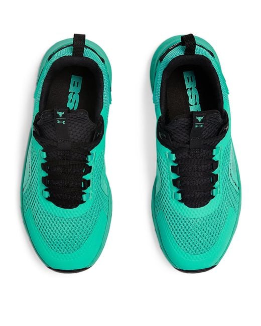 Under Armour Green Project Rock 6 Running Shoes for men