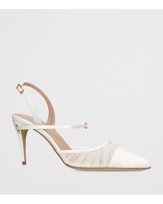 JENNIFER CHAMANDI White Tulle Vittorio Slingback Pumps 85