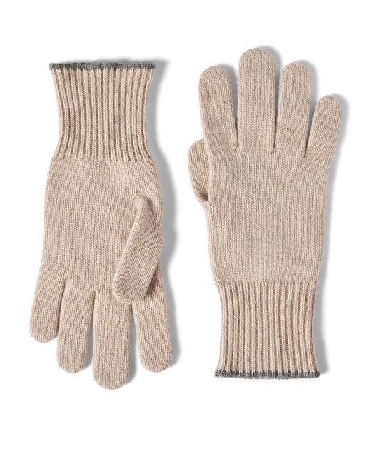 Brunello Cucinelli Natural Cashmere Gloves for men