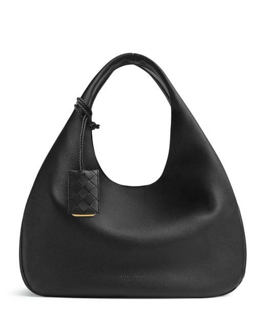 Bottega Veneta Black Large Leather Campana Shoulder Bag