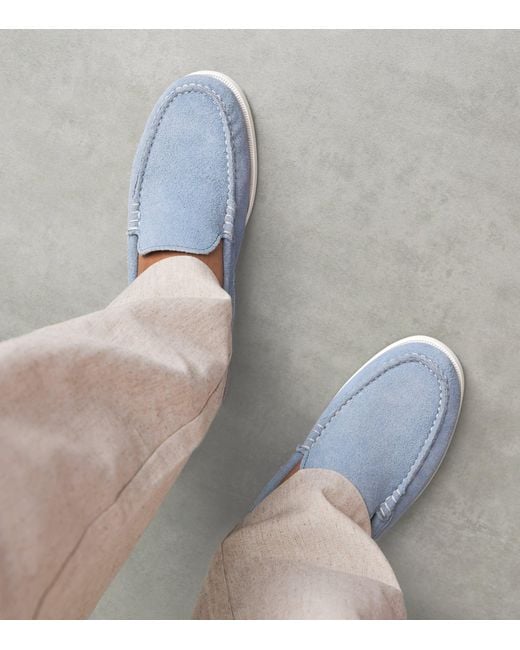 Polo Ralph Lauren Blue Suede Merton Loafers