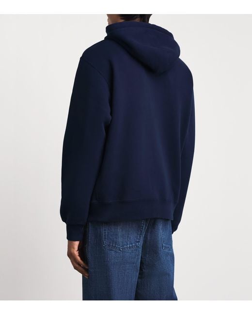 J.W. Anderson Blue Cotton Zip-Up Hoodie for men