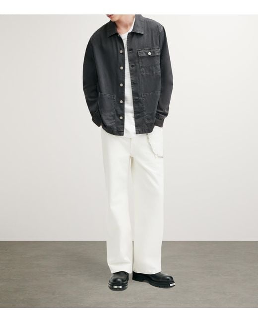 AllSaints Gray Cotton Nevis Chore Jacket for men
