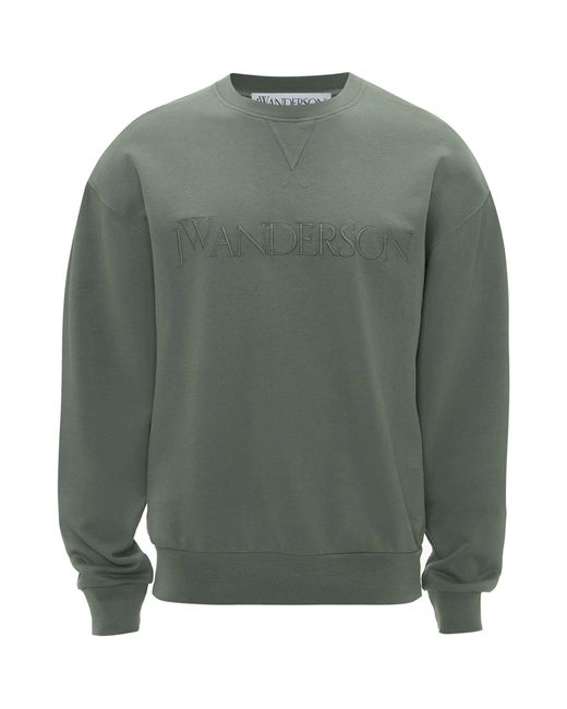 J.W. Anderson Green Embroidered Logo Sweatshirt for men