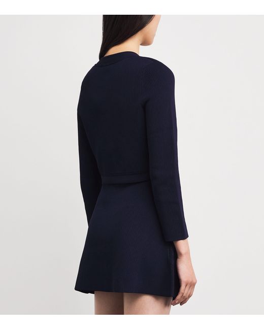 Sandro Blue Wool Cropped Cardigan