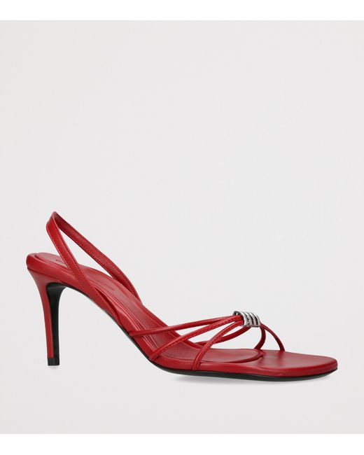 Christopher Esber Red Leather Giro Slingback Sandals 90
