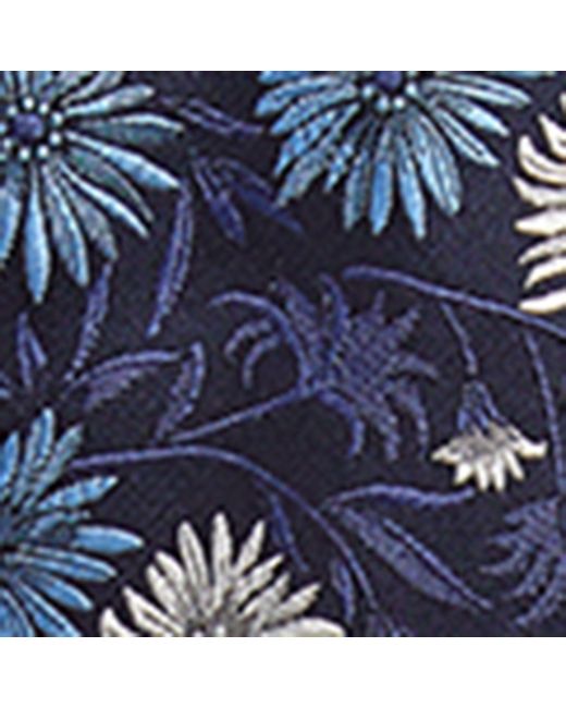 Paul Smith Blue Silk Floral Print Tie for men