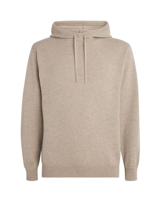 Harrods Natural Cashmere Hoodie for men