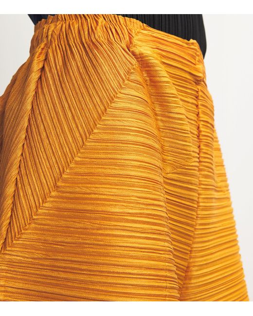 Pleats Please Issey Miyake Orange Thicker Bounce Trousers
