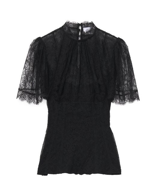 McQueen Black Lace Top