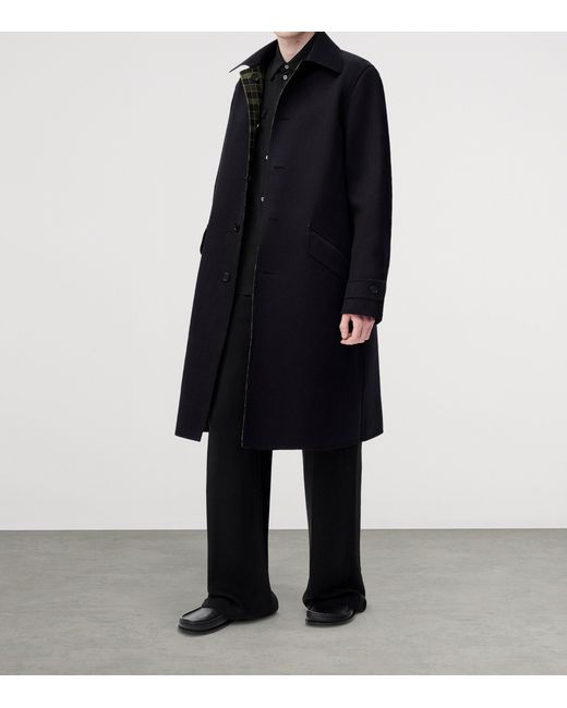 Loewe Blue Wool-Blend Reversible Overcoat for men