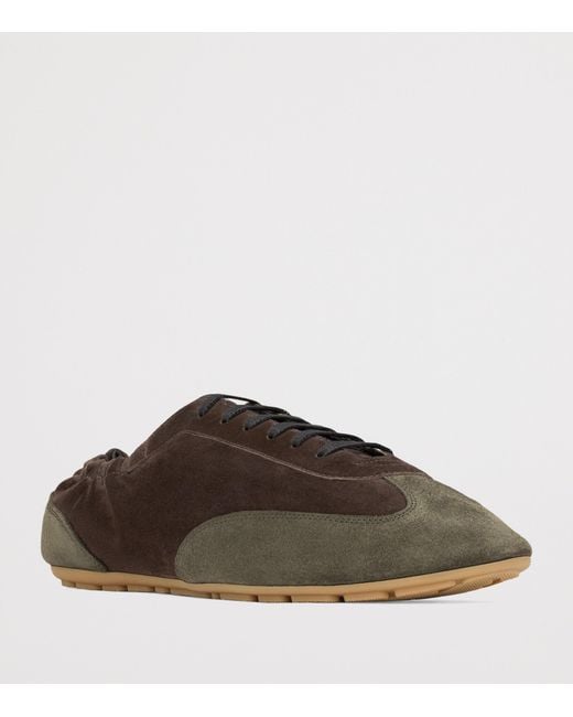 Saint Laurent Brown Suede Lewis Sneakers for men