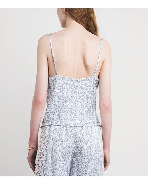 Claudie Pierlot Blue Lace-Trim Top