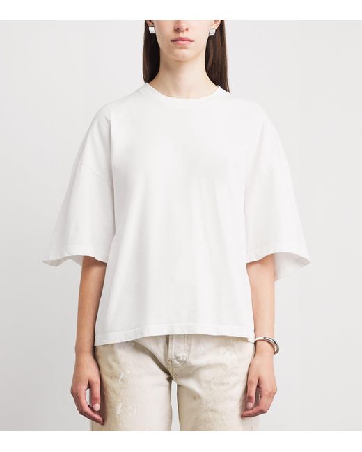Agolde White Cotton Ellery Corset T-Shirt