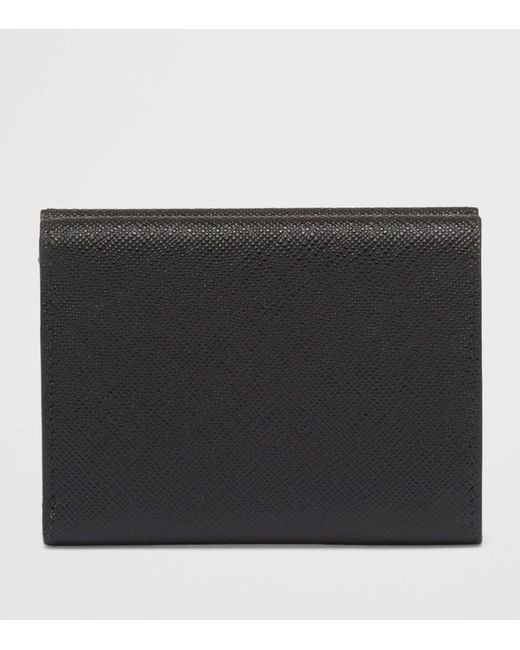 Prada Black Small Saffiano Leather Wallet for men