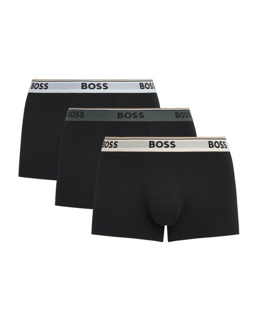 Boss Black Cotton-Stretch Power Trunks for men
