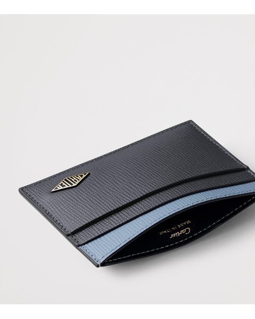 Cartier Blue Leather Losange Two-Tone Bifold Card Holder for men