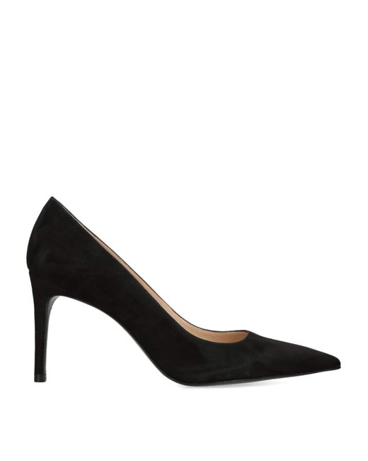 Stuart Weitzman Black Suede Stuart Power Pumps 85