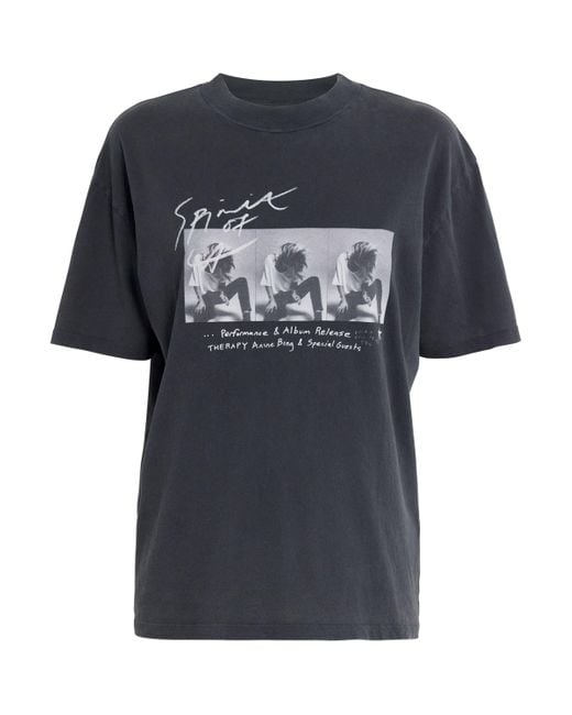 Anine Bing Black Graphic Ashton T-Shirt
