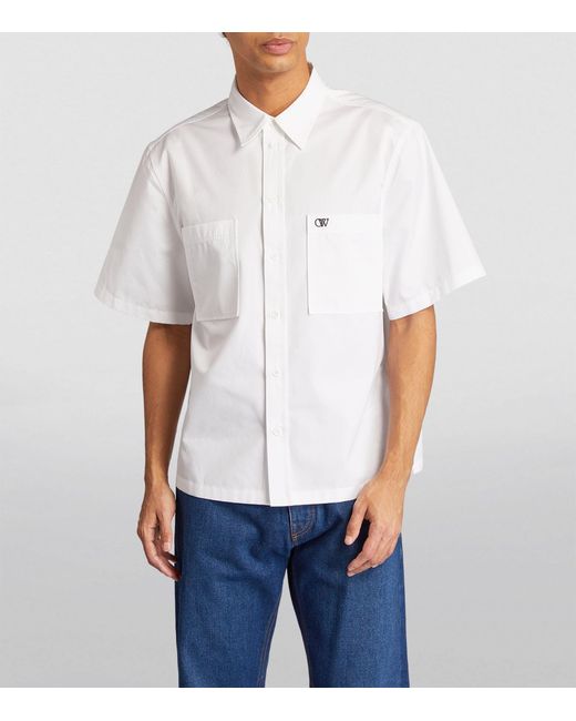 Off-White c/o Virgil Abloh White Cotton Short-sleeve Shirt for men