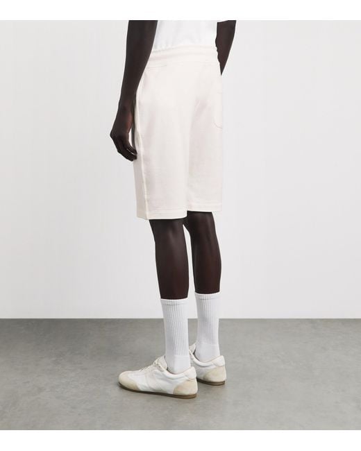 Isaia White Drawstring Sweatshorts for men