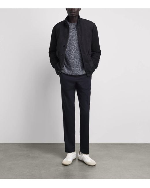 Valstar Blue Suede Ino Bomber Jacket for men