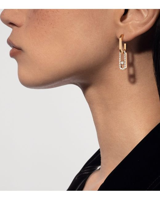 Messika Metallic Move Link And Diamond Drop Earrings