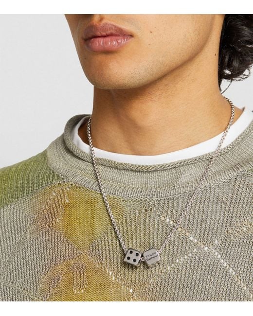 Vivienne Westwood Metallic Leicester Dice Necklace for men