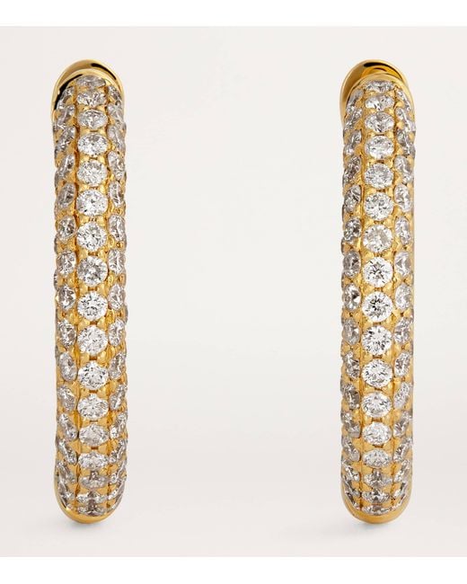 Emily P. Wheeler Metallic Diamond And Enamel Duo Hoop Earrings