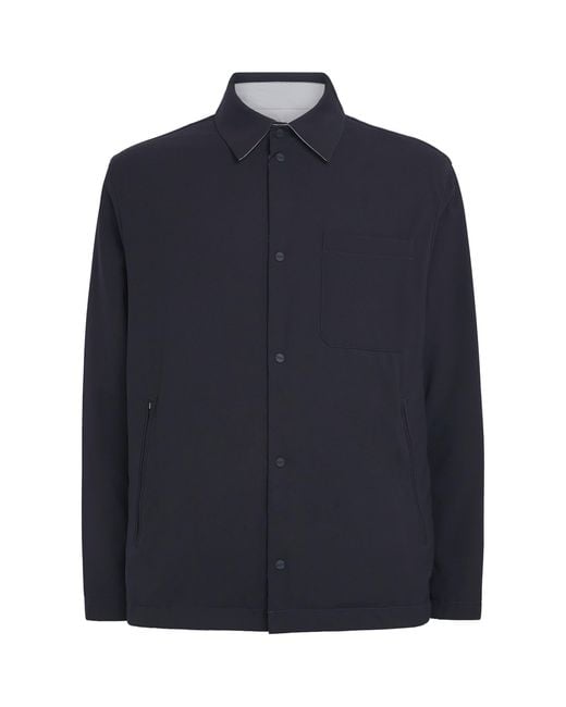 Herno Blue Reversible Shacket for men