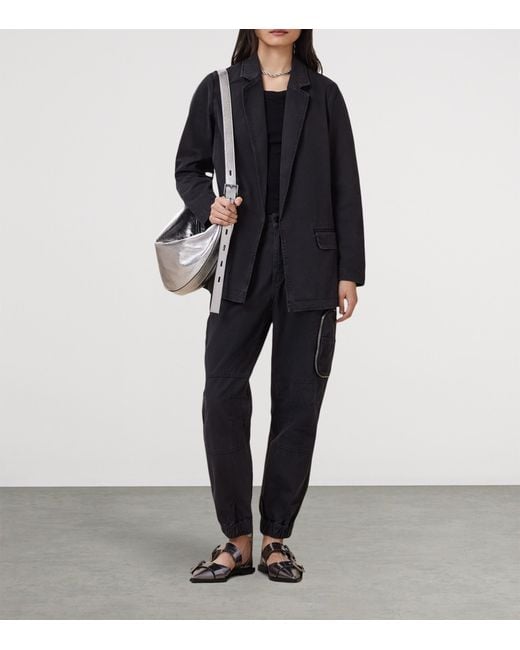 AllSaints Black Denim Aleida Blazer