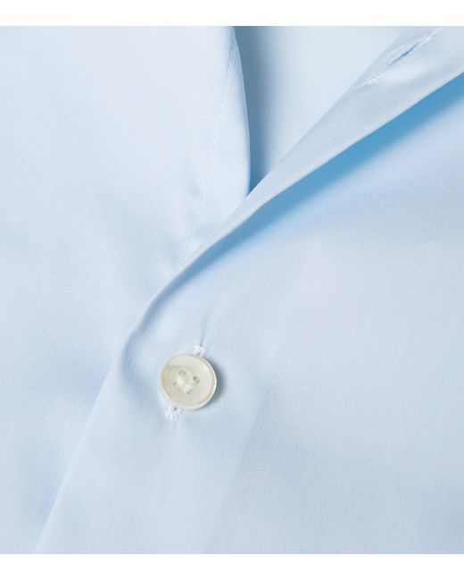 Giorgio Armani Blue Cotton-Blend Shirt for men
