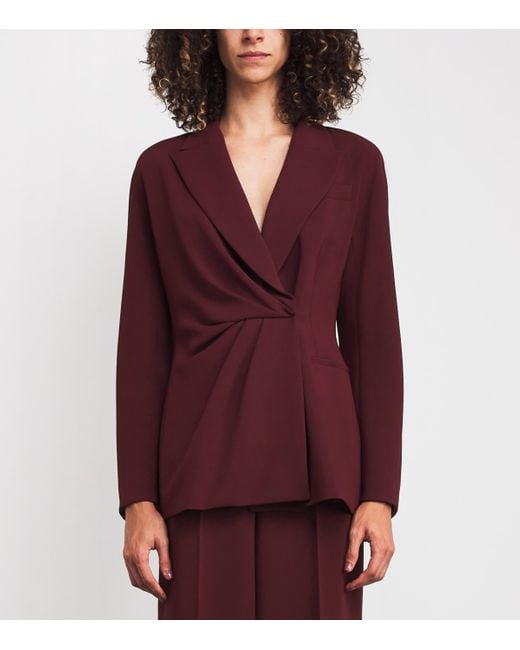 Max Mara Purple Draped Blazer